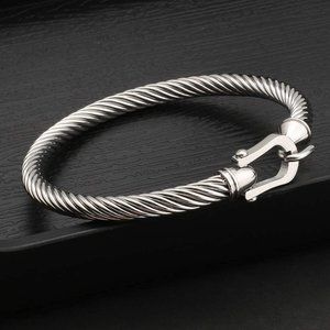 Cable Wire Bracelets for Women charm bangle